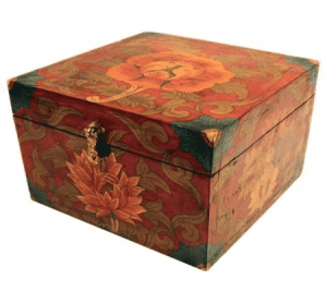 Treasury with Tibetan Motifs and Flowers