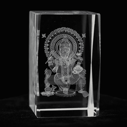 Crystal Laser Ganesha AA