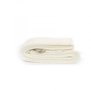 Yoga Belt D-ring Cotton White