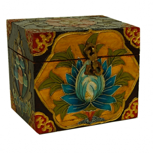 Tibetan Box Flower motifs (12.7 x 9.3 x 11 cm)