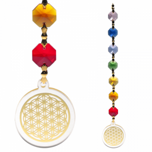 Feng Shui - Flower Of Life Pendant Gold Colored