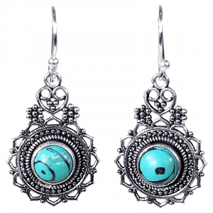 Earrings Bohemian Brass Silver colored