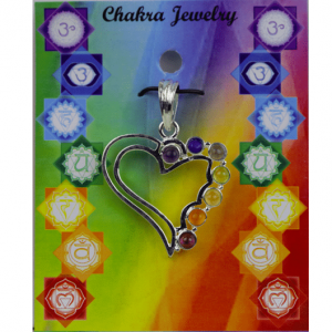 Heart Chakra Pendant Brass Silver plated