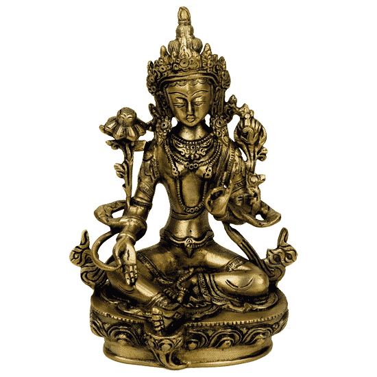 Green Tara Brass - 20 cm