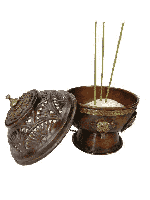 Suspended Incense burner Brass Antique Finish (12 cm)