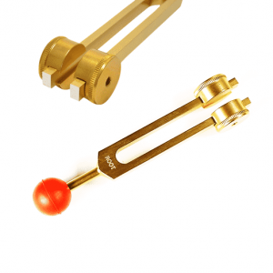Tuning fork 1st chakra Gold color