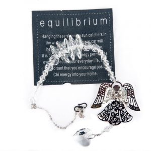 Suncatcher Angel with Crystals and Rainbow Crystal Heart