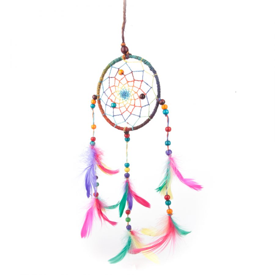 Dream catcher Hemp Rainbow (7.5 x 25 cm)