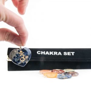Set 7 Chakra Sanskrit Symbols Pendants