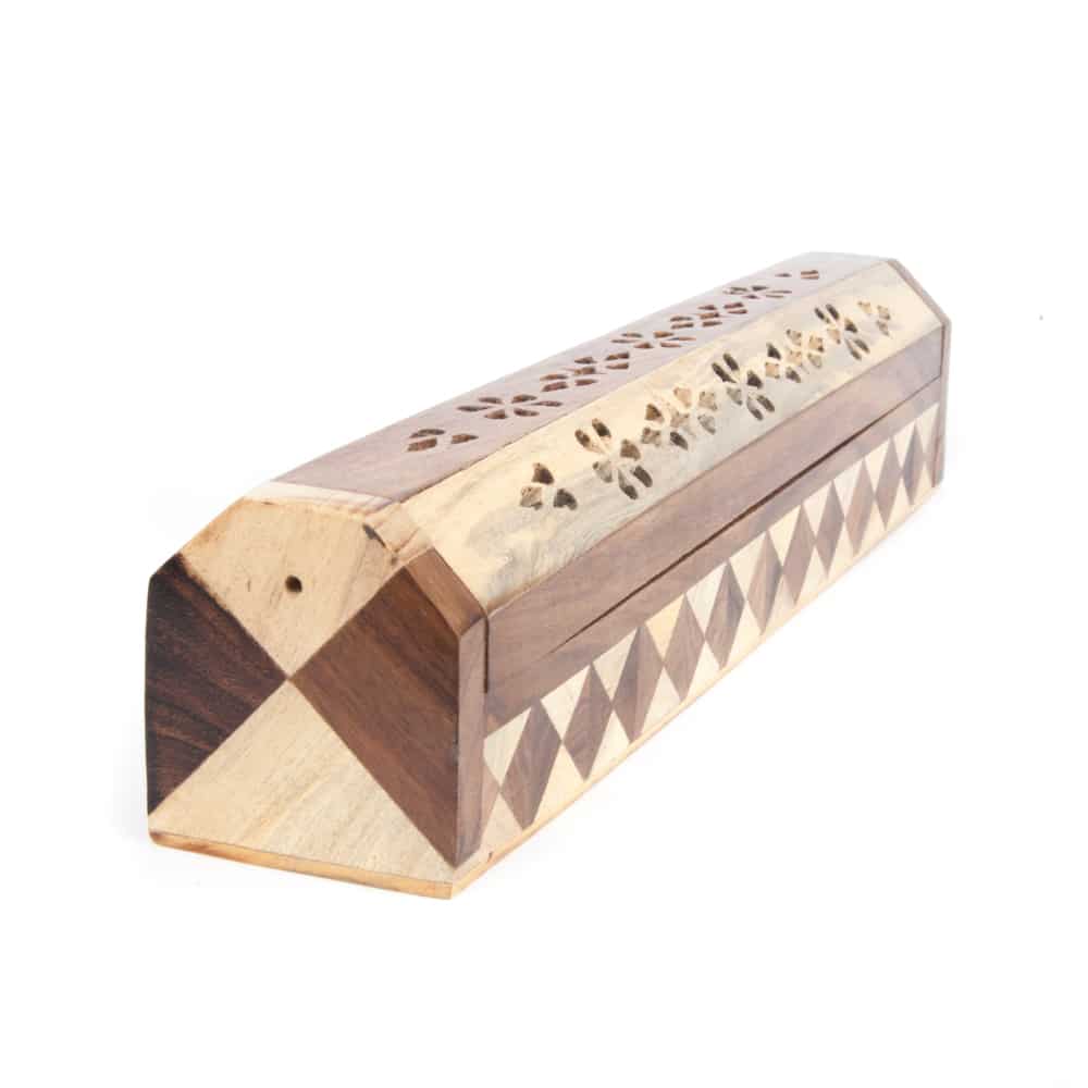 Incense burner and storage box Two-colour Wood
