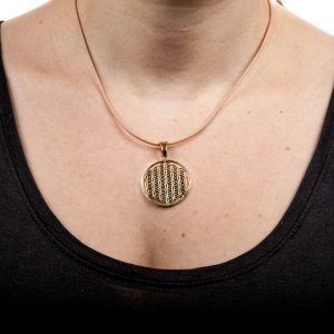 Flower of Life Pendant Brass Gold colored (3 cm)