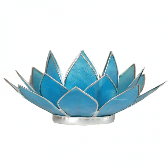 Lotus Atmospheric light Blue 5th Chakra Silver Beach