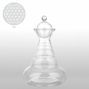 Vitality Water Carafe White Delicate with Flower of Life White