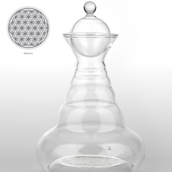 Elegant Mythos glass with Flower of Life design TC Mythos Platinum 