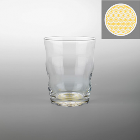 Drinking glass Jasmina with Flower of Life Gold