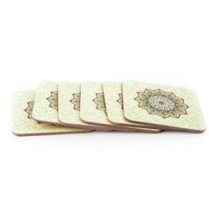 Mandala Coasters Green (Set of 6)