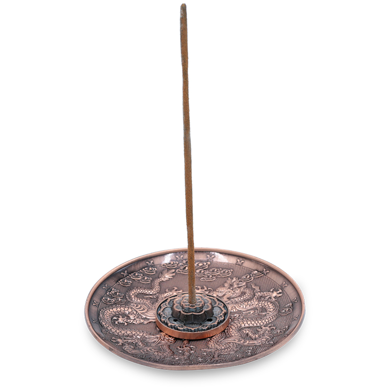 Incense burner Dragons Copper-coloured