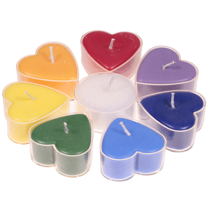 Fair Trade Heart Shaped Scented Tea Lights Chakra