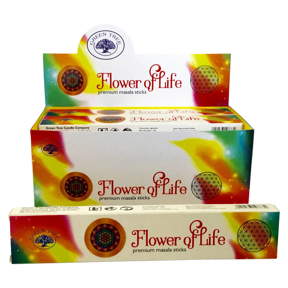 Green Tree Incense Flower of Life Masala (12 packs)