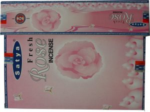 Nag Champa Incense Fresh Rose (12 packets)