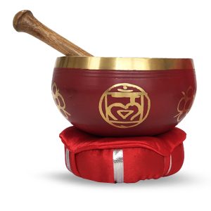 Singing bowl with Knocker and Pillow - Root Chakra