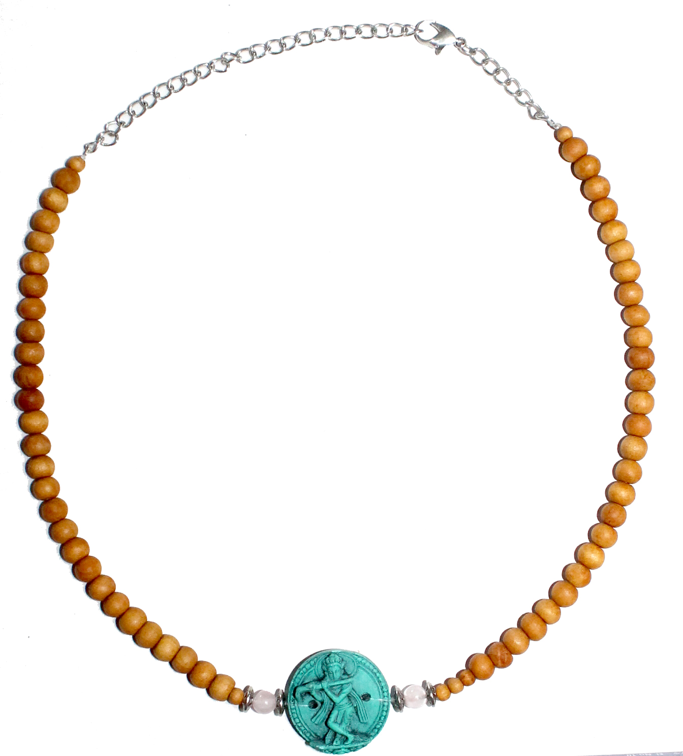 Sandalwood Adjustable Chain - Turquoise Krishna