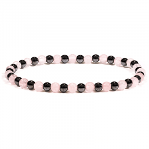 Bracelet Hematine-Rose Quartz