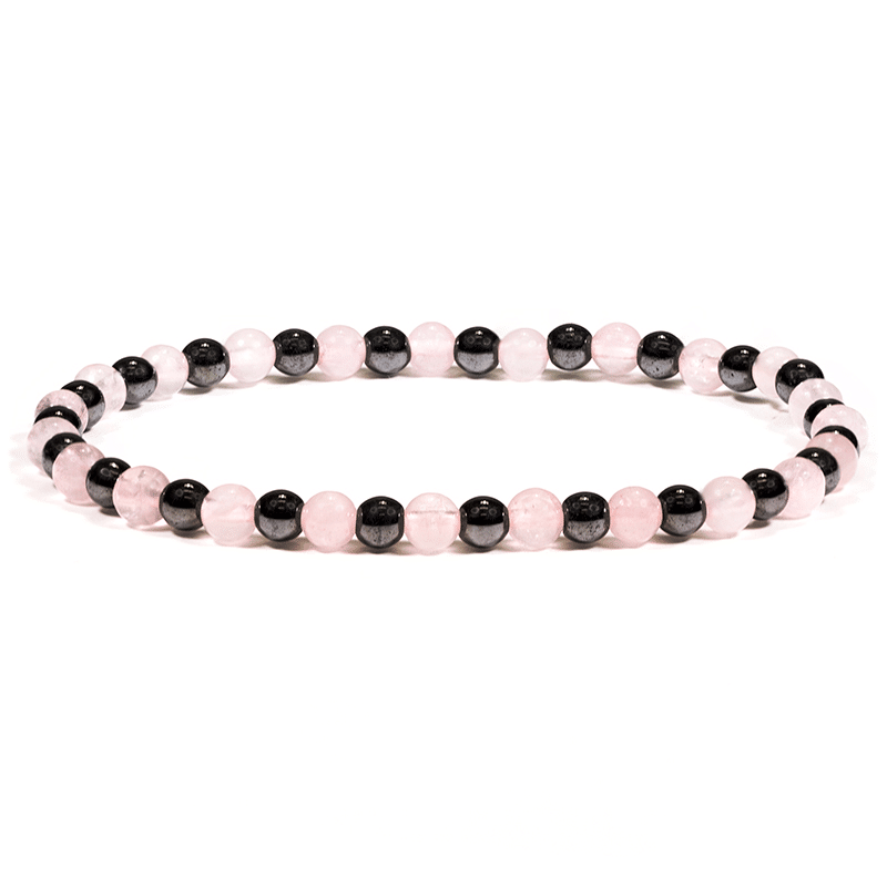 Bracelet Hematine-Rose Quartz