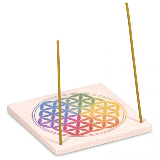 Incense dish Sandstone Flower of Life