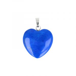 Heart-shaped Gemstones Pendant Howlite Blue (20 mm)