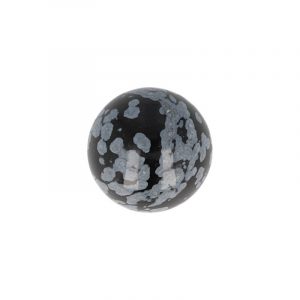 Sphere of Gemstone Obsidian Snowflake (20 mm)