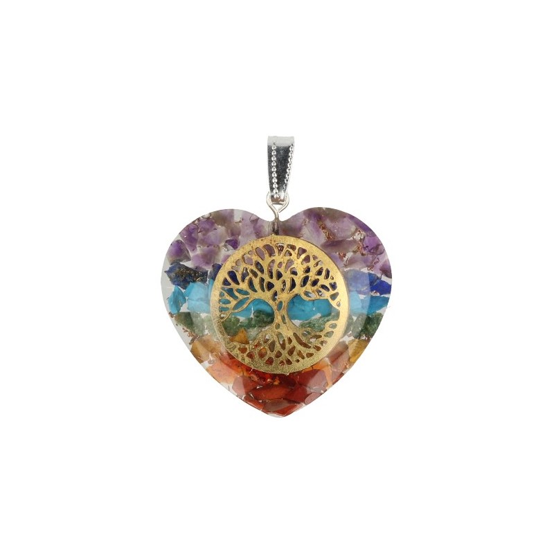 orgonite pendant chakras tree of life