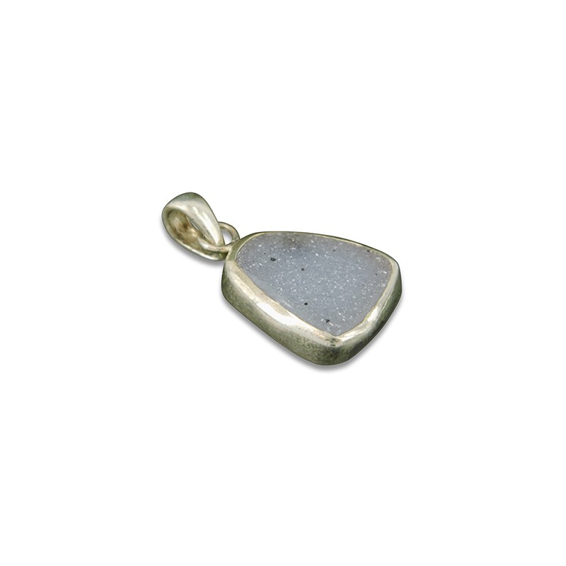 Silver Pendant Agate Crystallized