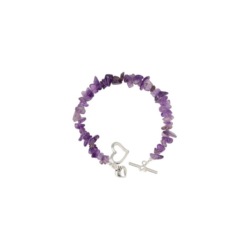 Amethyst Heart Split bracelet