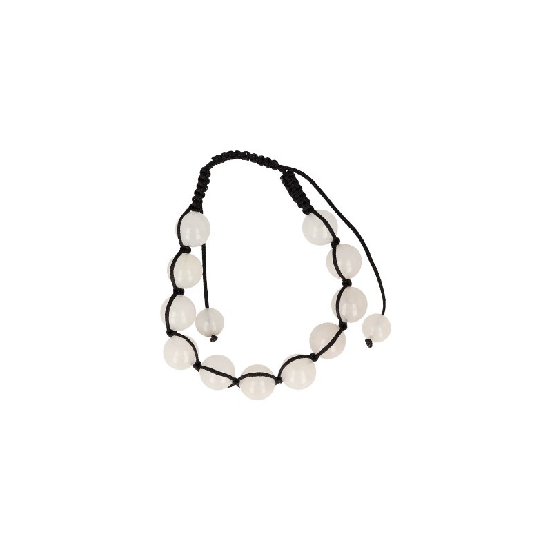 Jade White Shamballa Bracelet (10 mm)