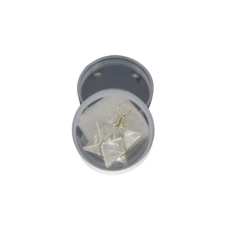 Merkabah Pendant in Box - Rock Crystal