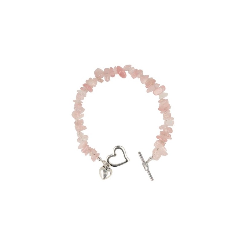 Pink Quartz Heart Split bracelet