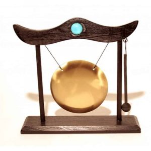 Table Gong With Knocker And Wooden Frame