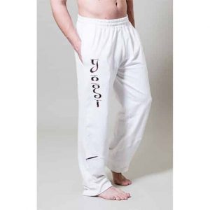 Yoga Pants - Yogi Practice Men's White S-M