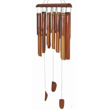 Wind Chime Bamboo Rectangular Natural
