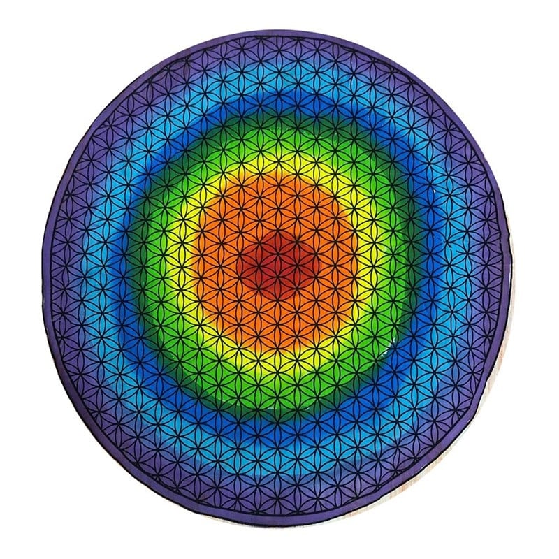 Beach Towel 7 Chakra Colors - Flower of Life
