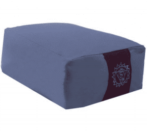 Yogi and Yogini Meditation Cushion Rectangular Cotton Blue - 2nd Chakra - 38 x 28 x 15 cm