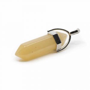 Double Pointed Pendant Honey Jade