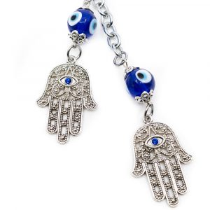 Keychain Protection Double Hamsa Hand