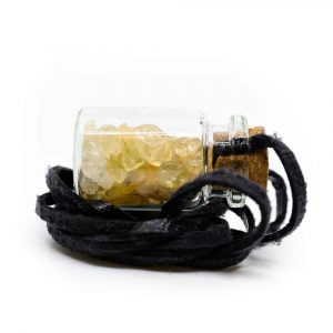 Gift Bottle on Wax Cord with Citrine