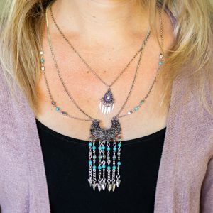 Bohemian Chain Flower Pattern & Spearheads