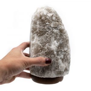 Himalayan Salt Lamp Grey (1-2 kg) approx. 15 x 11 x 9 cm