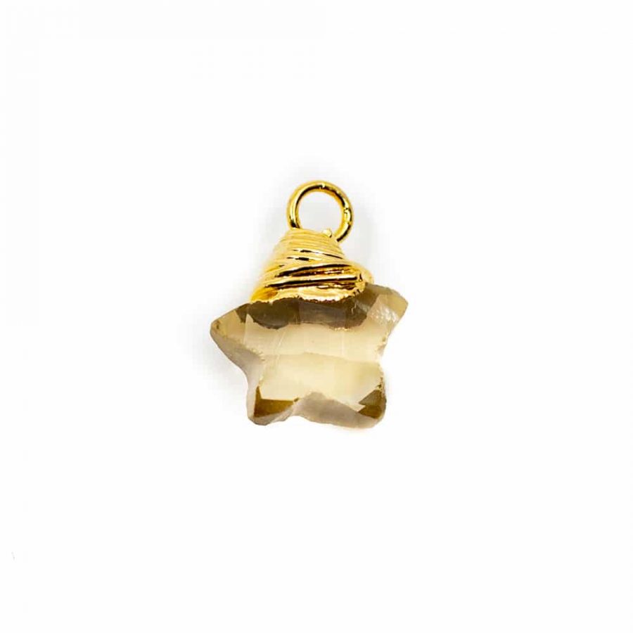 Birthstone Pendant Star November Citrine 925 Silver (10 mm)