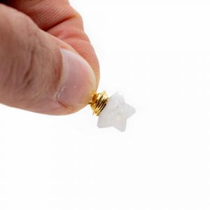 Birthstone Pendant Star June Moonstone 925 Silver (10 mm)