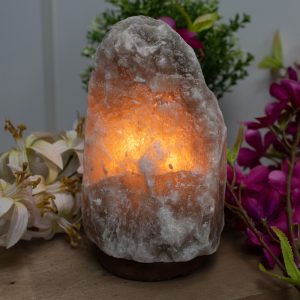Himalayan Salt Lamp Grey (1-2 kg) approx. 15 x 11 x 9 cm